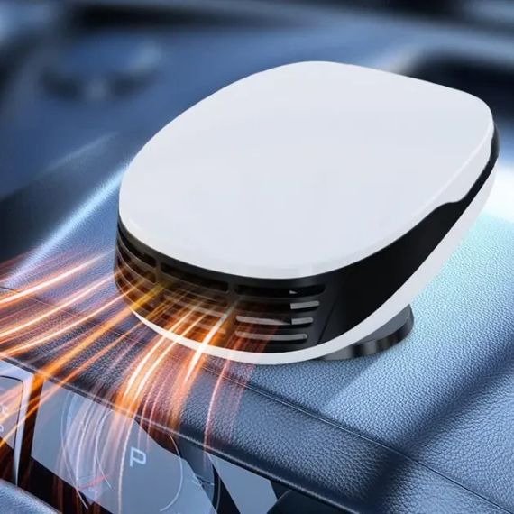 Обігрівач тепловентилятор автомобільний для обдування та обігріву салону та лобового скла, з поворотом на 2в1 | Зображення 1