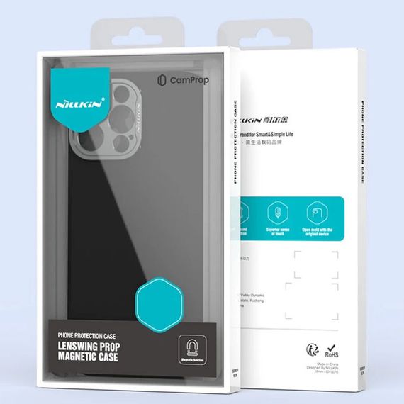 Чохол Silicone Nillkin LensWing Prop Magnetic для Apple iPhone 16 Pro (6.3") Чорний / Black | Зображення 6