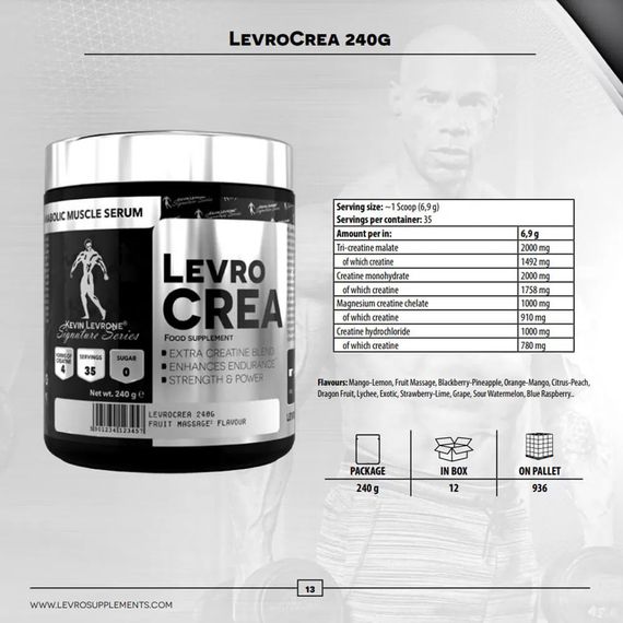 Креатин Kevin Levrone Levro Crea 240 g (Dragon fruit) | Зображення 1