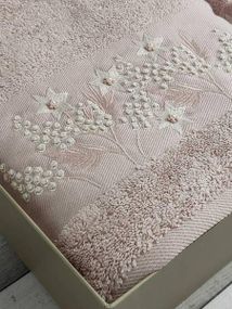 Полотенца Pupilla Luiza yildiz gul Пенье набор 2шт