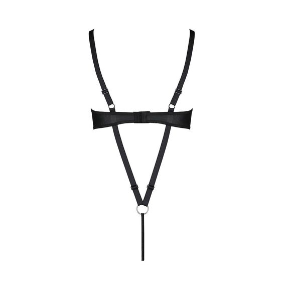 Боді з екошкіри Passion Celine Body 4XL/5XL black, з доступом, відкритий, 2XL/3XL | Зображення 5