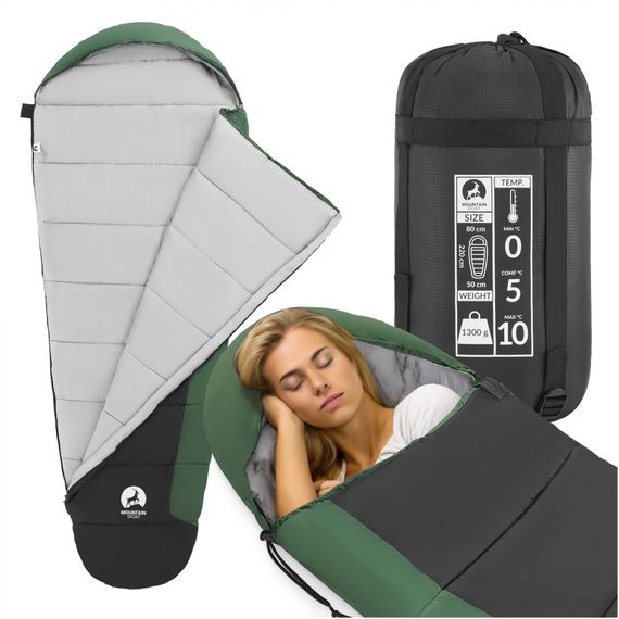 Спальний мішок (спальник) кокон Mountain Goat Pro+ MG0016 0 ...+10°C R Black/Olive (P-5905973400978) | Зображення 1