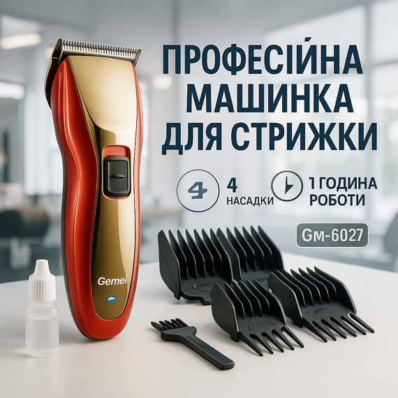 Тример з насадками різної довжини Pro, Машинка для стрижки від акб, Перукарські машинки професійні IC-38