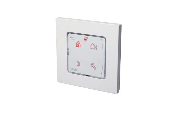 Терморегулятор Danfoss Icon Display, сенсорный, программируемый, опц.датчик темп.пола, 230V, 80 х 80мм, In-Wall, белый (088U1020) | Зображення 1