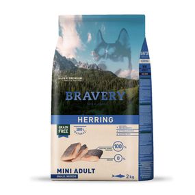 Корм Bravery Mini Adult Herring сухий з оселедцем для дорослих собак малих порід 2 кг