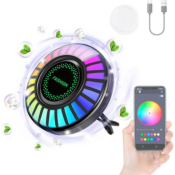 Автомобільний ароматизатор у машину світиться з LED підсвічуванням та мікрофоном Music Lights