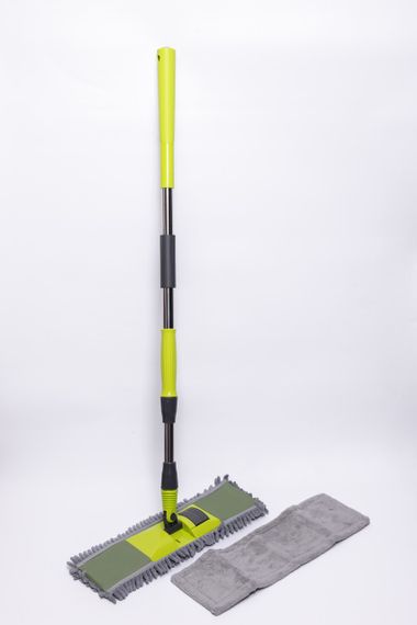Швабра з телескопічною ручкою та насадкою з мікрофібри для миття підлоги, плитки, ламінату й лінолеуму HP-35015-51 | Зображення 1