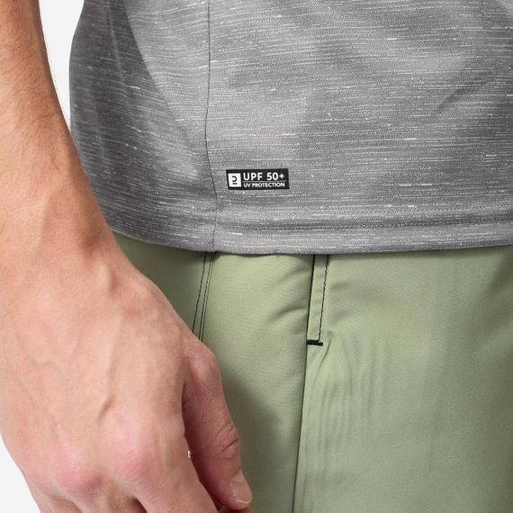 Футболка сонцезахисна чоловіча з короткими рукавами сіра - S | Зображення 3