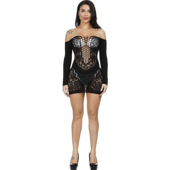 Пеньюар-Сітка Babydoll 42 Чорний w317 | Зображення 6