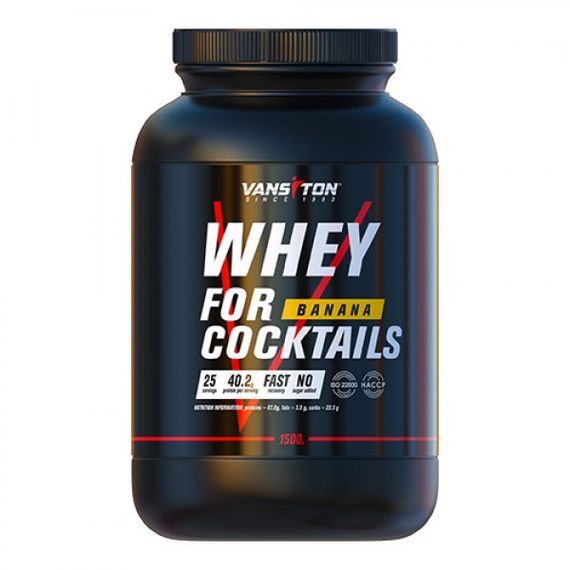 Протеїн для коктейлів Vansiton For Cocktails Protein 1500 г Банан