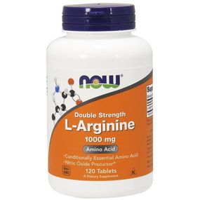 Аргинин NOW Foods L-Arginine Double Strength 1000 mg 120 Tabs