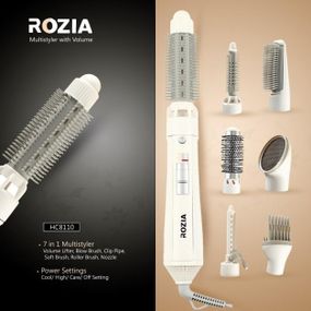 Фен - щітка мульти стайлер Rozia HC-8110 7в1 500 Вт для укладання волосся та завивки волосся з іонізацією