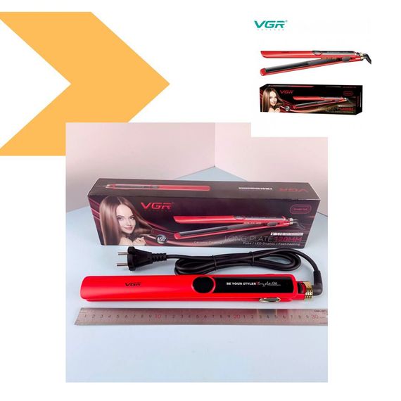 Випрямляч для волосся VGR V-518 Red, керамічне покриття, температура 100-230°C, LED дисплей, 40 Вт (46262-518_369) | Зображення 6