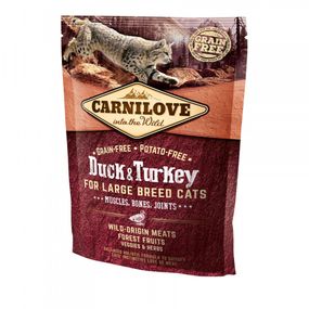 Корм сухий Carnilove Cat Large Breed для дорослих котів великих порід з качкою та індичкою 400 г
