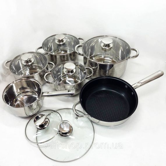 Набір каструль з комплектом кришок, Набір каструль з антипригарним внутрішнім покриттям DB-48 | Зображення 9