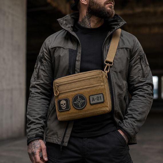 Чоловіча тактична сумка EDC Cordura 600D, сумка для патчів 25×20×5,5см койот XN-18 | Зображення 9