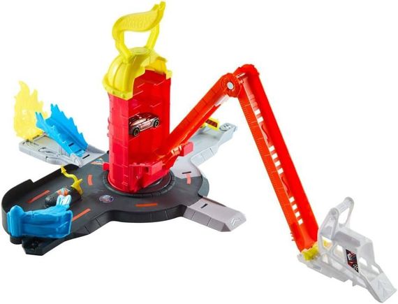 Трек Хот Вілс Сіті Супер пожежна станція Оригінал Hot Wheels City Super Fire Station Rescue | Зображення 4