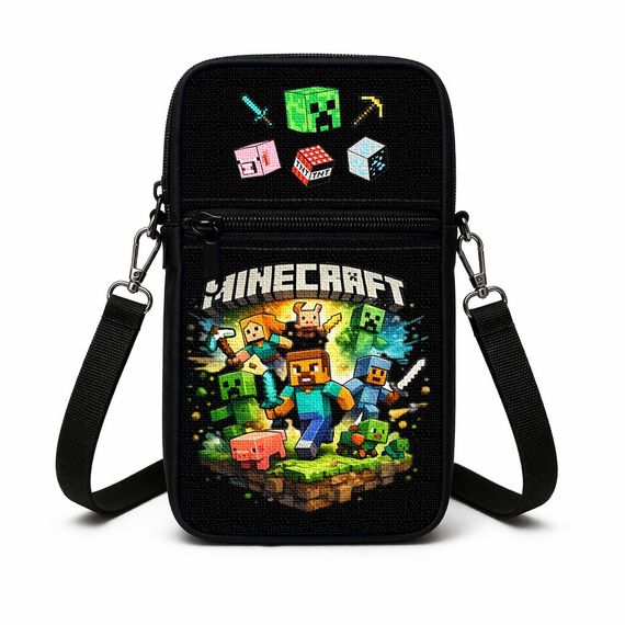 Сумка-чохол для телефону Minecraft,дитяча сумка через плече, водонепроникна міні-сумка (4761)