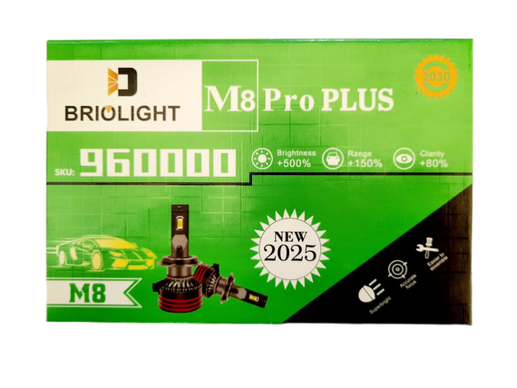 Комплект світлодіодних ламп M8 PRO H11(H8/H9/H16) 55W Canbus 6000K 12000Lm 12/24V | Зображення 3