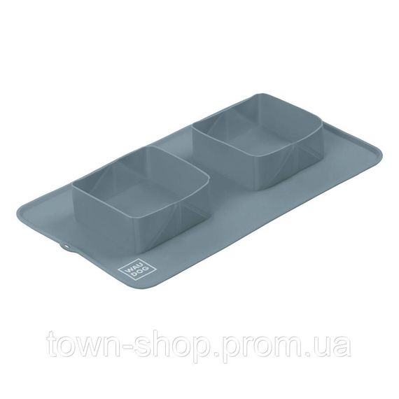 Миска складная WAUDOG Silicone, 385х230х50 мм серый | Зображення 2