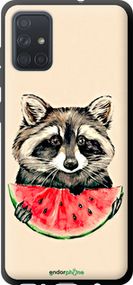 Чохол на Samsung Galaxy A71 2020 A715F Єнотик з кавуном "4605b-1826-2448"
