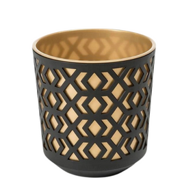 Вазон Ацтек 14см чорний/світло-золотистий Ламела