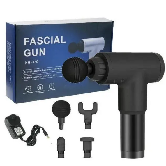 Масажер із 6 швидкостями, Масажер із USB Fascial Gun FH-320 для розминки м'язів   знижка | Зображення 5