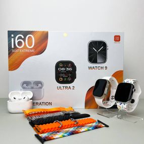 Комплект i60 - Watch Ultra 3 / Smart Watch 10 / Air Pro 2 / 7 ремінців / 2 захисних чохла (Білий)