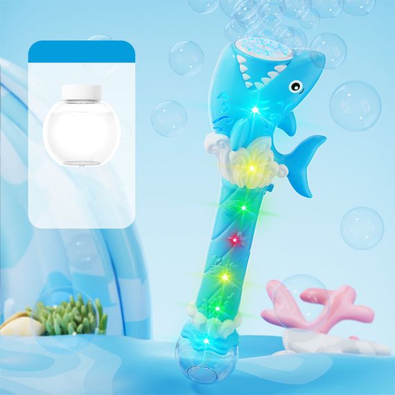 Пістолет з мильними бульбашками H038 Shark + bottle 50ml Light Blue | Зображення 6