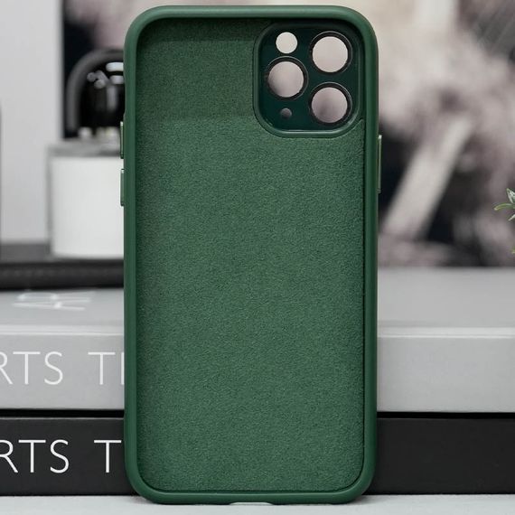 Чехол TPU+Glass Sapphire Midnight with MagSafe для Apple iPhone 15 Pro (6.1") Зеленый / Forest green | Зображення 1