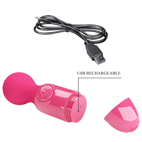 Міні-вібратор PRETTY LOVE Mini Stick, силіконовий, рожевий, USB-заряджання Sex Aura | Зображення 9