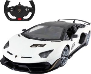 Машинка Rastar Lamborghini Aventador SVJ (96070) на радиоуправлении. 1:14. Белый