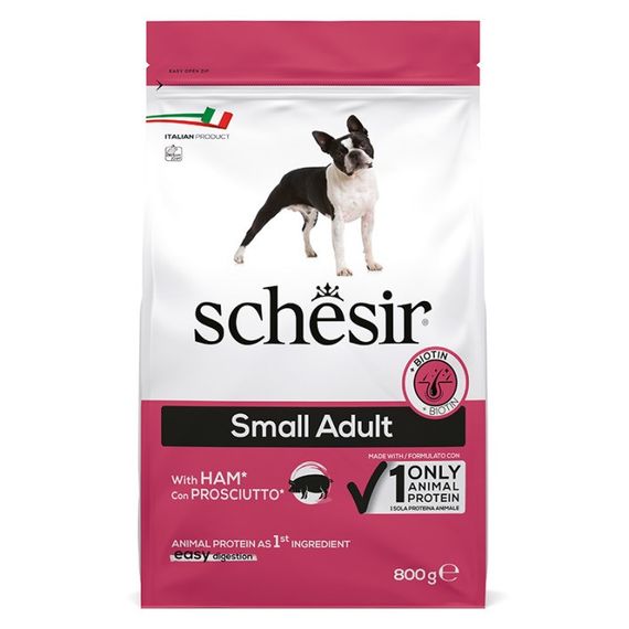 Сухий корм із шинкою для собак малих порід Schesir Dog Small Adult Ham, 800 гр