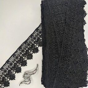 Кружево макраме  5,5см (20м) Цвет - Черный (22-Y10485-1)