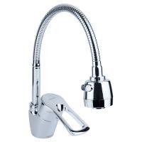 Змішувач ML d40мм для кухні гусак гофрований на гайці Aquatica ML-4B644C / 9746120