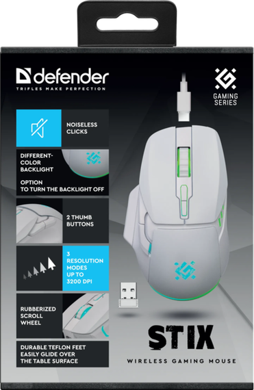 Миша Defender Stix GM-009 White (52009) | Зображення 5