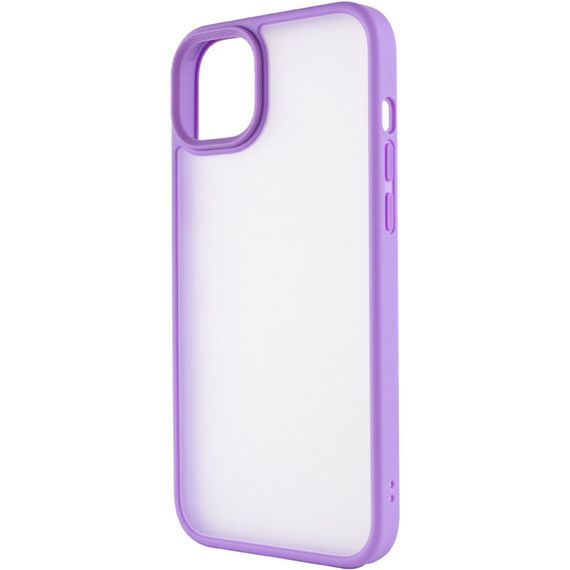 TPU+PC чехол Metal Buttons для Apple iPhone 15 Plus (6.7") Сиреневый | Зображення 2