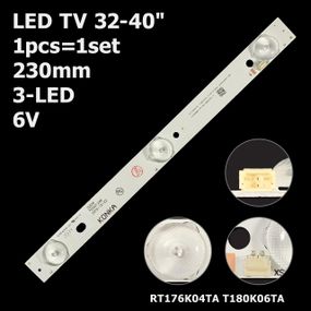 LED підсвітка TV 32-40" 230mm 3-led 32626*35021248 RT176K04TA T180K06TA E-5913-0002 RT176T180K05TA E 1шт.