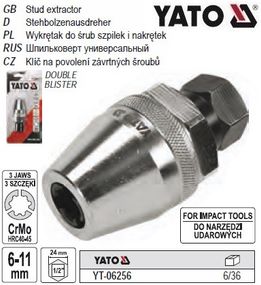 Шпилькокрут экстрактор ударный цанговый YATO Польша Ø=6-11 мм YT-06256