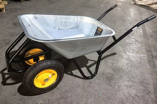 Тачка садово-строительная двухколесная 100л, 250кг, колеса пневмо 4х8'' СИЛА