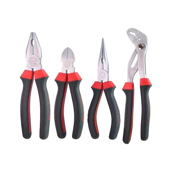 Набір шарнірно-губцевих інструментів, комплект 1, 4 шт., RED STRIPE