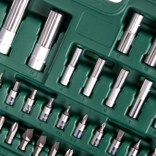Набір торц. головок професійний 1/4"DR4-14мм та 1/2"DR10-32 мм,94 предм(TK-94) HANS | Зображення 9