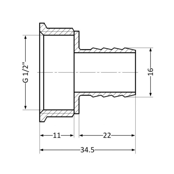 Штуцер Thermo Alliance Standart 16х1/2" ВР SD4261516 | Зображення 1