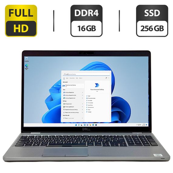 Ноутбук Dell Latitude 5510 / 15.6" (1920x1080) IPS / Intel Core i5-10310U (4 (8) ядра по 1.7 - 4.4 GHz) / 16 GB DDR4 / 256 GB SSD / Intel UHD Graphics 620 / WebCam / Windows 11 Pro б/в