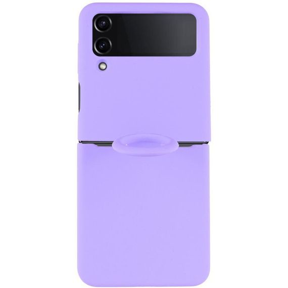 Чохол Foldables Silicone Cover Lakshmi (AAA) для Samsung Galaxy Z Flip4 Білий / White Бузковий / Dasheen | Зображення 1