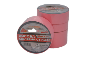 Малярна стричка рисова VIROK  38мм х 20 м., рожева VR-23V438
