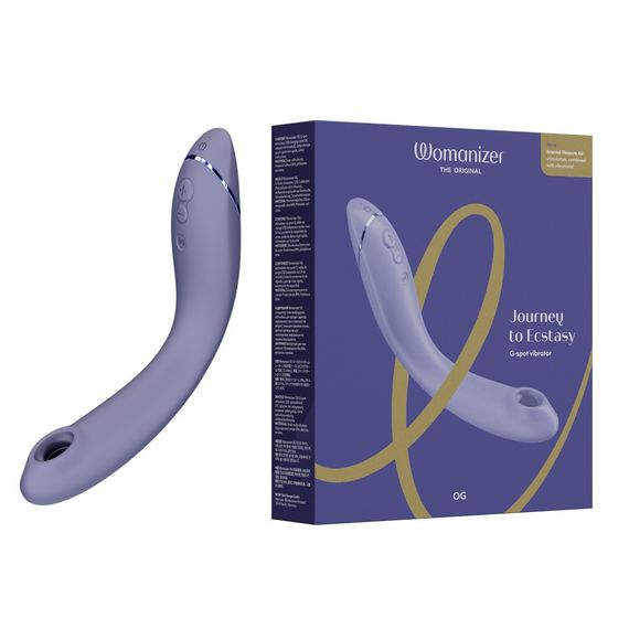 Вібратор для точки G c вакуумною стимуляцією Womanizer OG Lilac Sex Aura