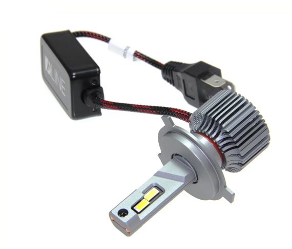 Комплект світлодіодних ламп QLine Ultra +200% 55W H4 6000K (2шт) 24V | Зображення 4