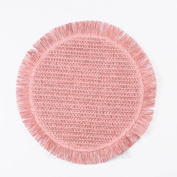 Серветка сервірувальна на стіл кругла Ø38 (см) під тарілки Рожева HP-35-7P