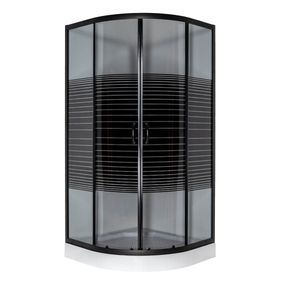 Душевая кабина VIVIA 091 Black s line JK New 90*90*191 низкий поддон